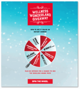 instant-win games, spin the wheel, scratch-off...
