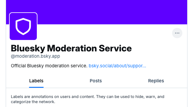 Bluesky moderation service