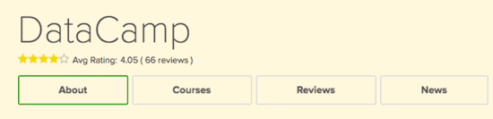 DataCamp's Rating on CourseReport