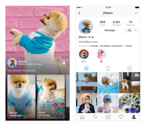 Screen shot of IGTV videos shown as thumbnail images