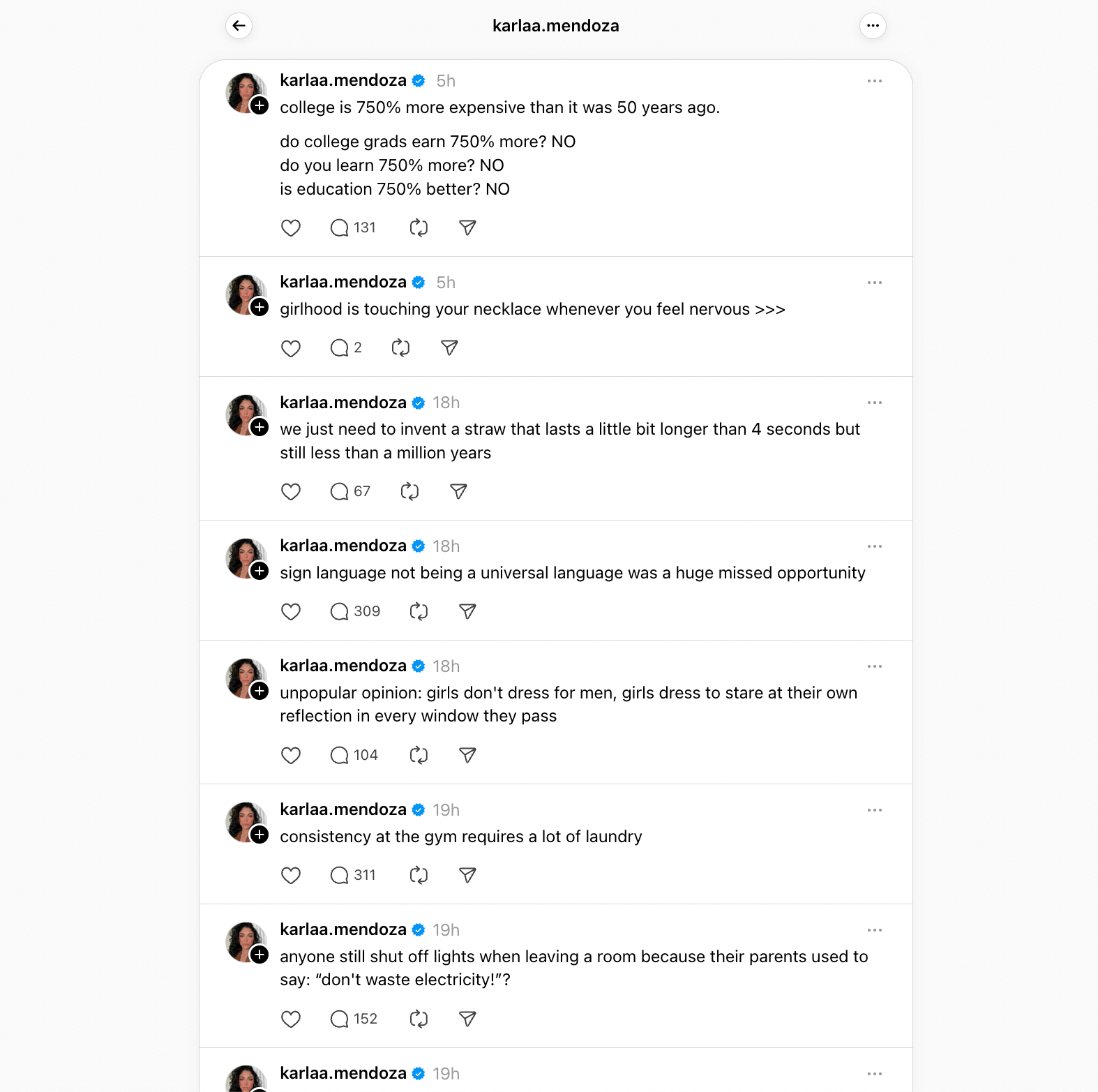 Examples of effective copywriting tailored for the Threads platform
