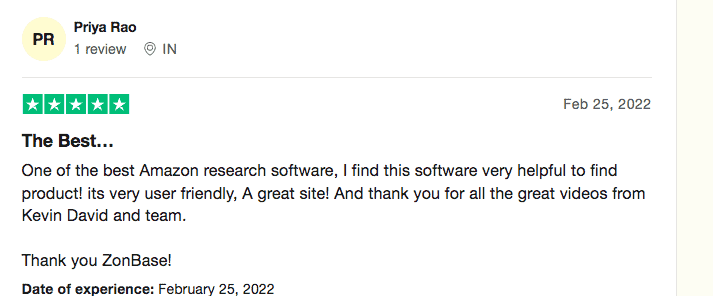 ZonBase user reviews example two