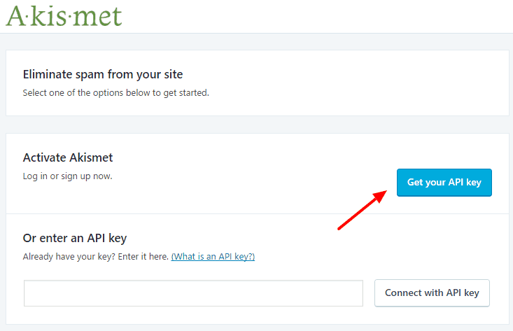 setting up akismet for WordPress